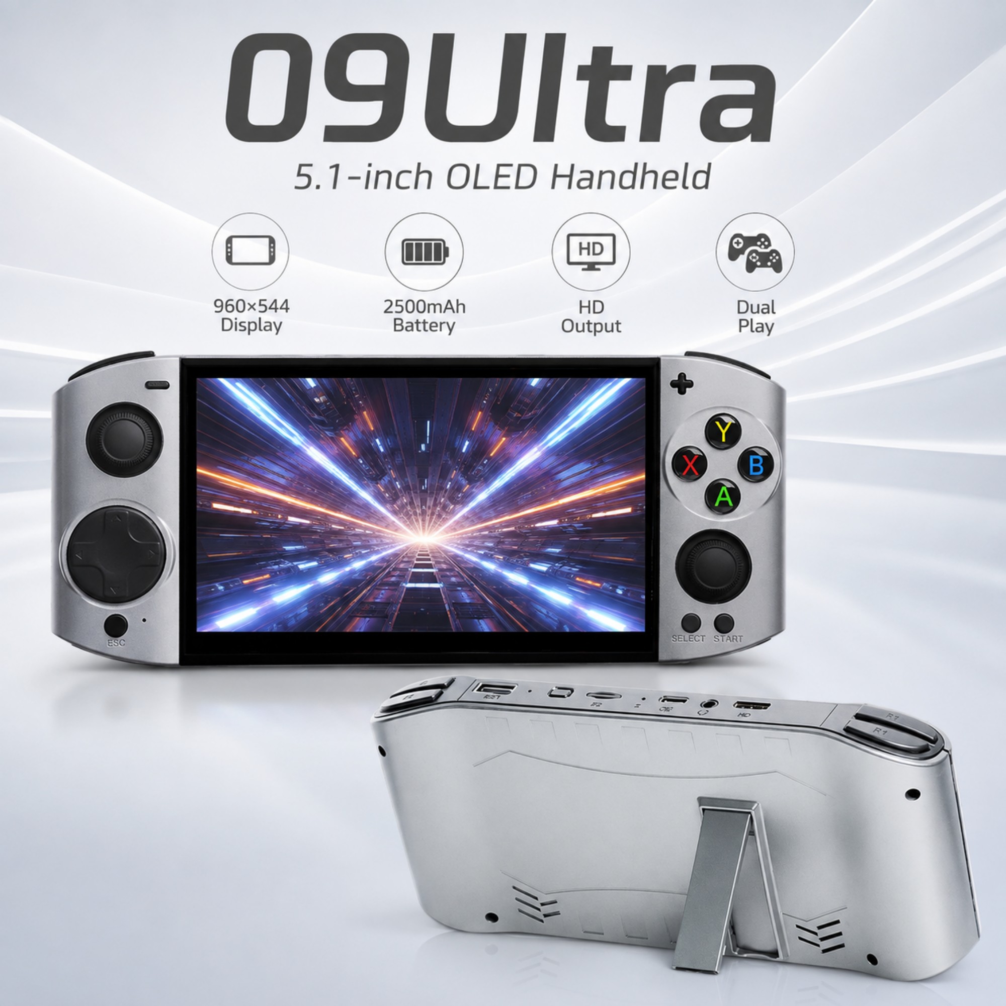 Gaming Console Os - 09 Ultra 5.1 Inch OLED Handheld