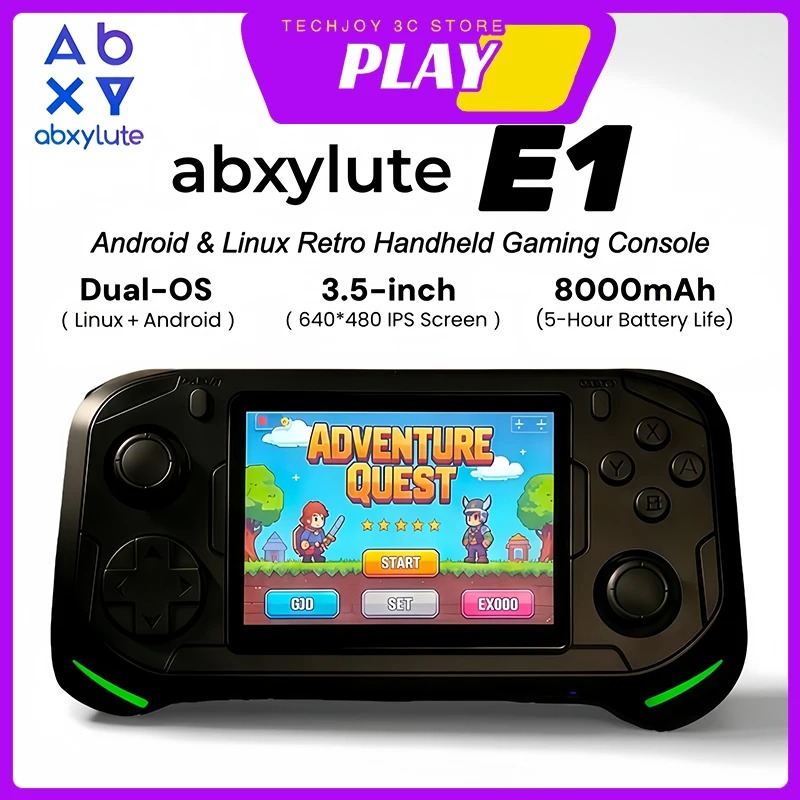 Gaming Console Os - Abxylute E1 draagbare gameconsole RK3566 3,5-inch