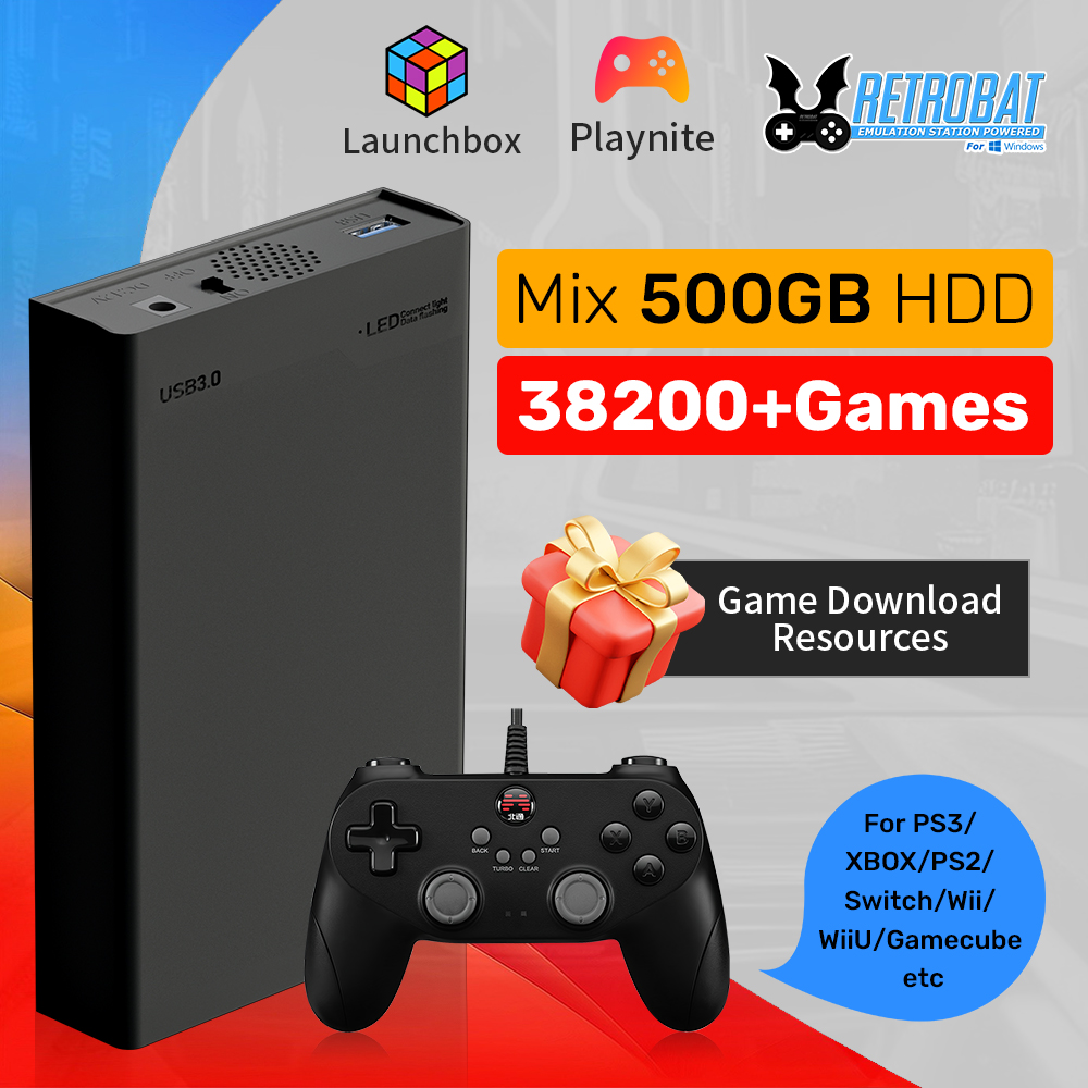 500GB Gaming HDD Retrobat & La - Gaming Console Os recensie en prijs