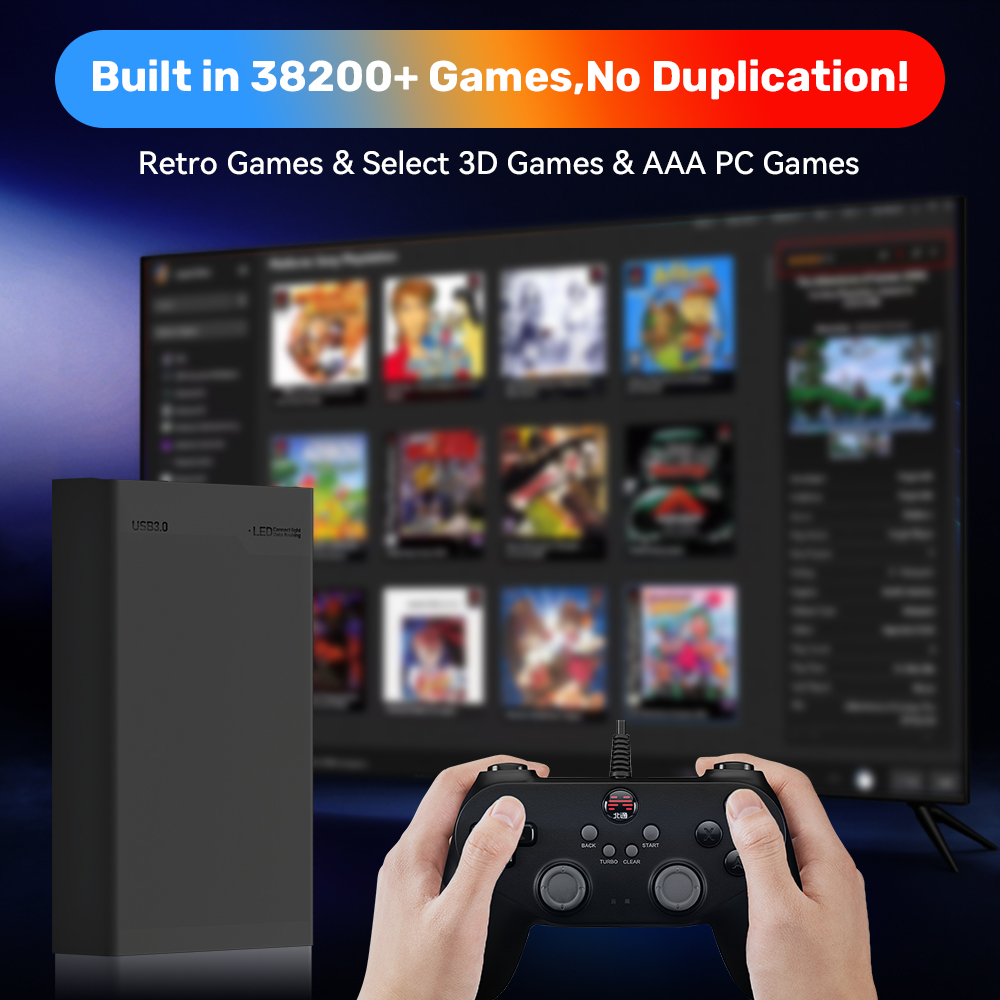 500GB Gaming HDD Retrobat & La - Gaming Console Os recensie en prijs